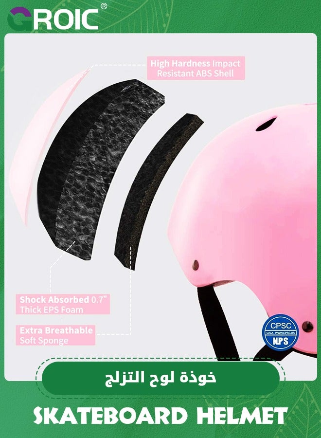 GROIC 7 IN 1 Adjustable Skateboard Skate Helmet with Protective Gear Knee Pads Elbow Pads Wrist Pads for Youth Outdoor Sports, BMX, Skateboard, Scooter, Bike, Roller, Kid's Protective Gear Set  - Image 3