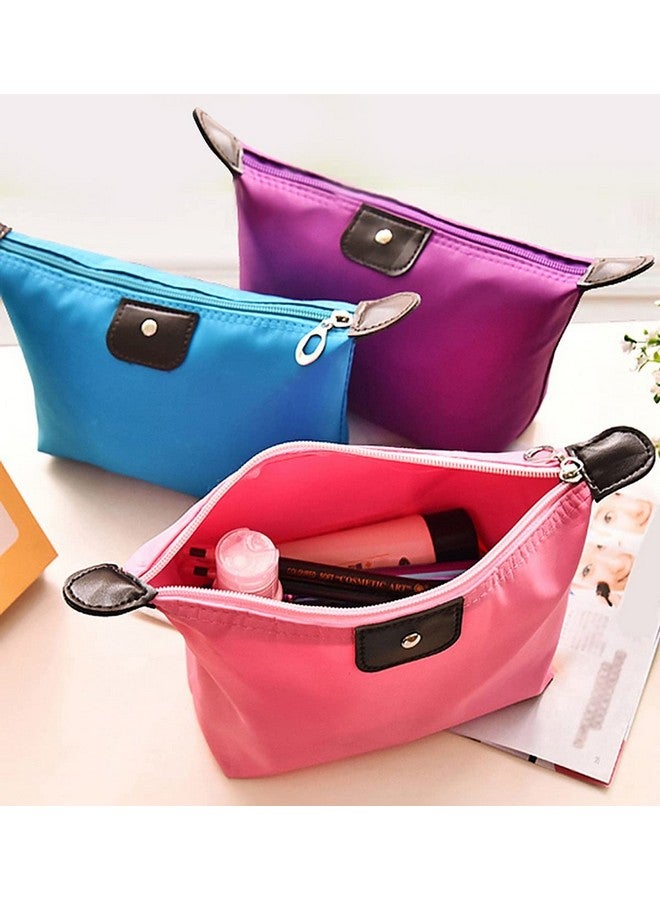 wolpin 1Pc Cosmetic Makeup Kit Storage Organizer Makeup Pouch Travel Toiletry Vanity Bag Makeup Brush Lipstick Holder Portable Waterproof (22 X 16 Cm) Pink - Image 3