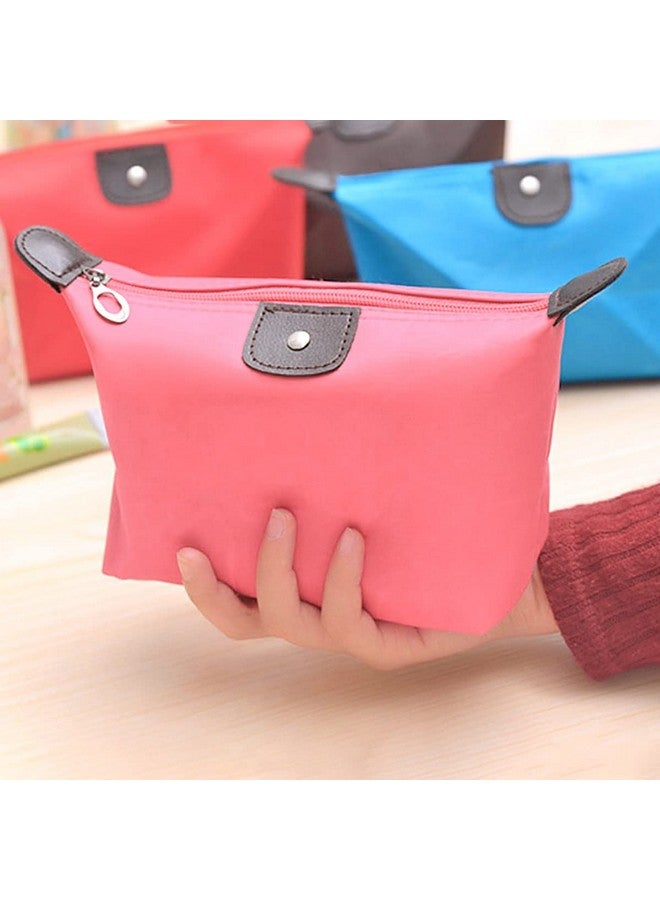 wolpin 1Pc Cosmetic Makeup Kit Storage Organizer Makeup Pouch Travel Toiletry Vanity Bag Makeup Brush Lipstick Holder Portable Waterproof (22 X 16 Cm) Pink - Image 5