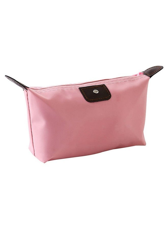 wolpin 1Pc Cosmetic Makeup Kit Storage Organizer Makeup Pouch Travel Toiletry Vanity Bag Makeup Brush Lipstick Holder Portable Waterproof (22 X 16 Cm) Pink - Image 1