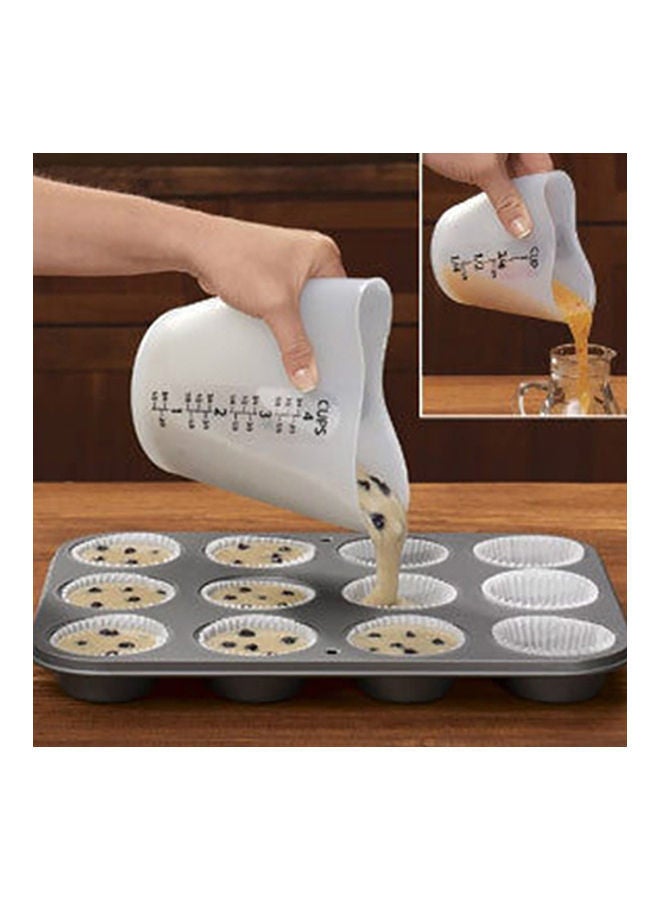 NIBEMINENT Love Heart Stir Pour Measuring Cup White 10.5x9.5cm  - Image 2