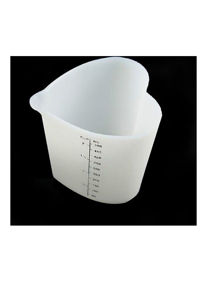 NIBEMINENT Love Heart Stir Pour Measuring Cup White 10.5x9.5cm  - Image 3