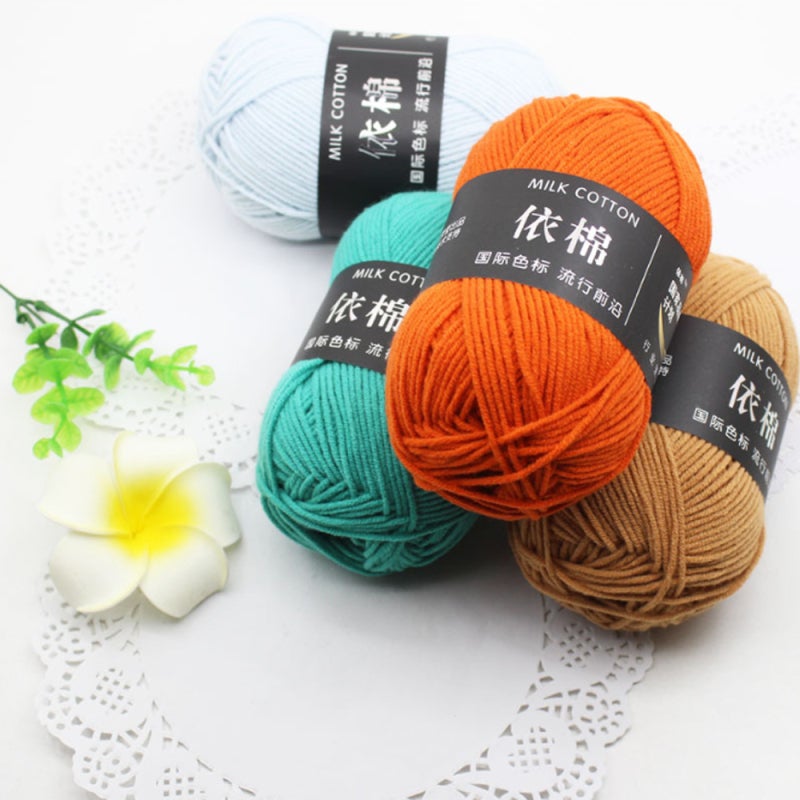 Milk Cotton Yarn Skein Dark Pink 4ply Ultra-soft Skin-friendly Yarn for Crochet Knitting Handmade Craft Projects - Warm Comfortable Yarn for Cozy Sweaters Hats Scarves - Image 5
