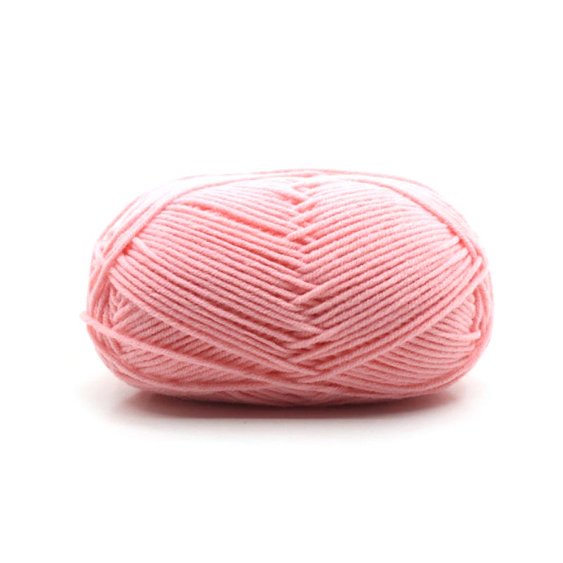 Milk Cotton Yarn Skein Dark Pink 4ply Ultra-soft Skin-friendly Yarn for Crochet Knitting Handmade Craft Projects - Warm Comfortable Yarn for Cozy Sweaters Hats Scarves - Image 1