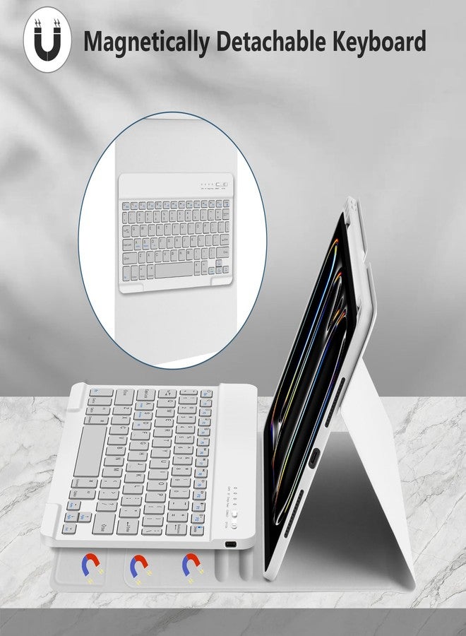 KBCASE Keyboard Case for iPad Pro 11-inch (M4) 2024, Detachable Bluetooth Keyboard Case with Pencil Holder for iPad Pro 11 inch 2024 (Gray) - Image 3
