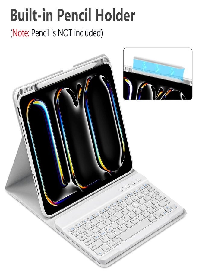 KBCASE Keyboard Case for iPad Pro 11-inch (M4) 2024, Detachable Bluetooth Keyboard Case with Pencil Holder for iPad Pro 11 inch 2024 (Gray) - Image 5