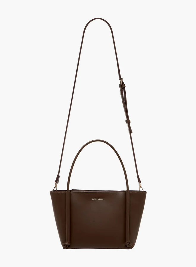 Flora Bella By Shoexpress Solid Tote Bag with Double Handles and Detachable Strap