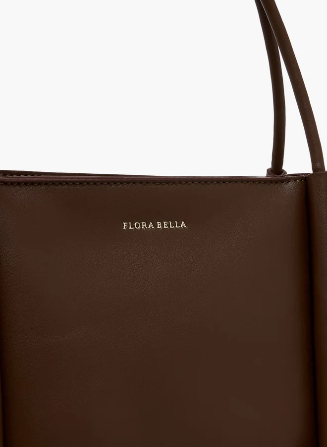 Flora Bella By Shoexpress Solid Tote Bag with Double Handles and Detachable Strap