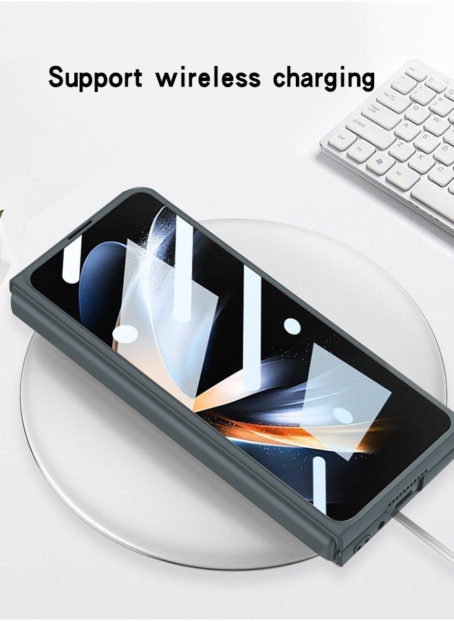 GROIC - Case for Samsung Galaxy Z Fold4 7.6" Flip Case, Slim Transparent Ultra-Magnetic Suction Case Support Magsafe and Wireless Charger, Support Vehicle Bracket - Image 1