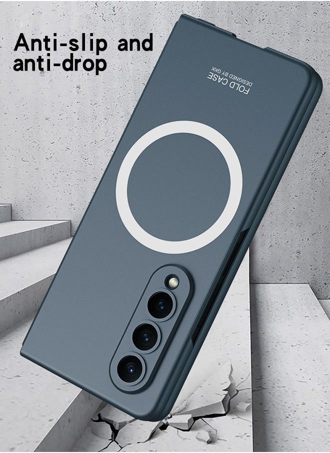 GROIC - Case for Samsung Galaxy Z Fold4 7.6" Flip Case, Slim Transparent Ultra-Magnetic Suction Case Support Magsafe and Wireless Charger, Support Vehicle Bracket - Image 1