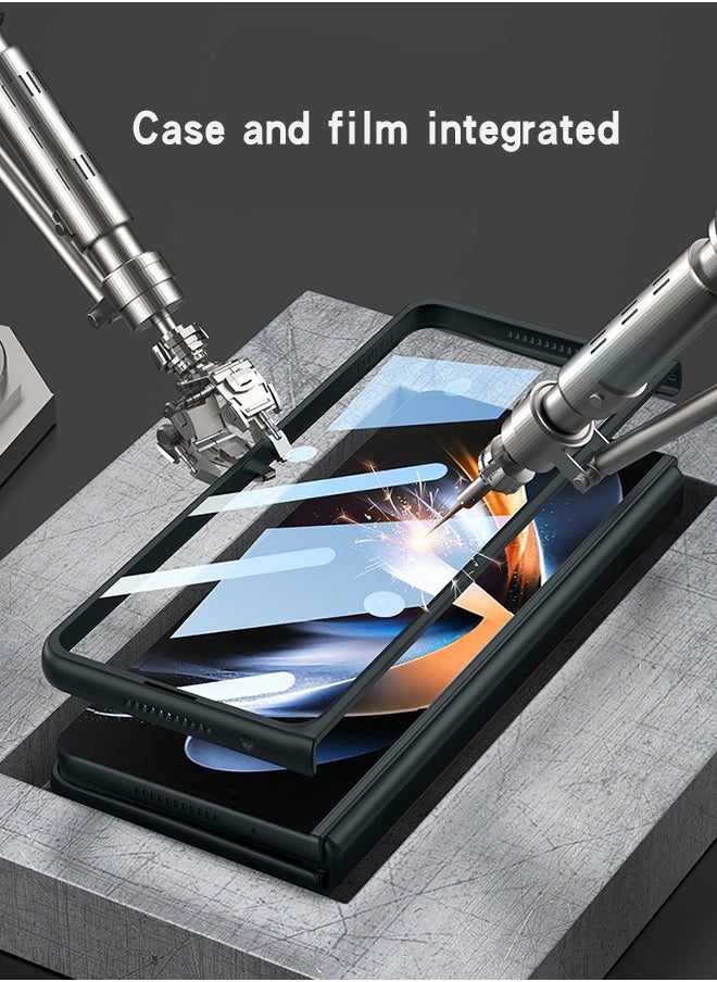 GROIC - Case for Samsung Galaxy Z Fold4 7.6" Flip Case, Slim Transparent Ultra-Magnetic Suction Case Support Magsafe and Wireless Charger, Support Vehicle Bracket - Image 1