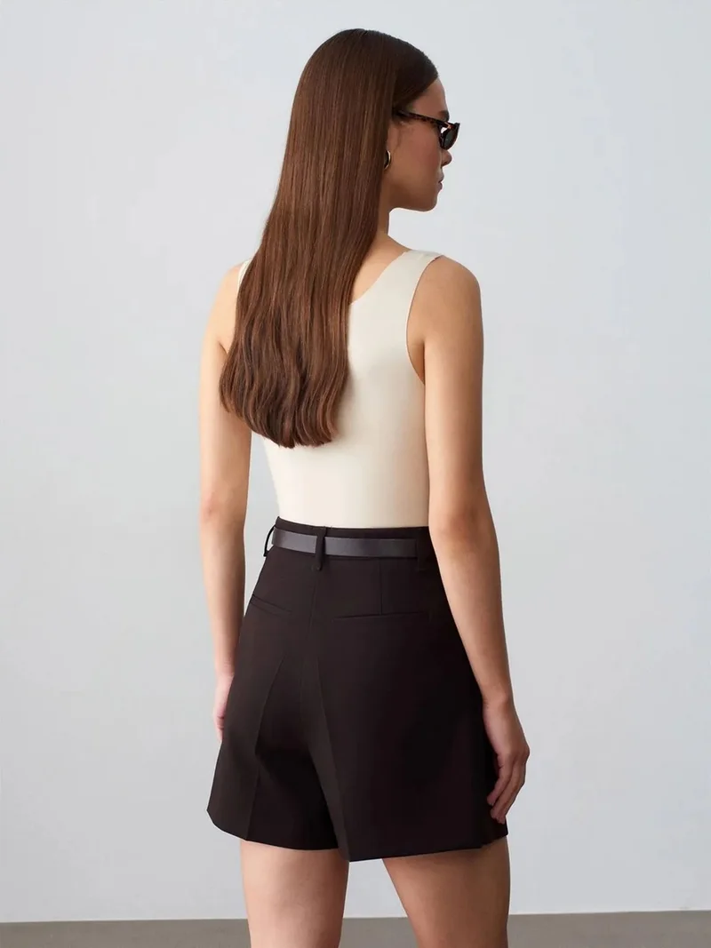 Dilvin DILVIN Fitted Sleeveless Cotton-blend Cami Blouse