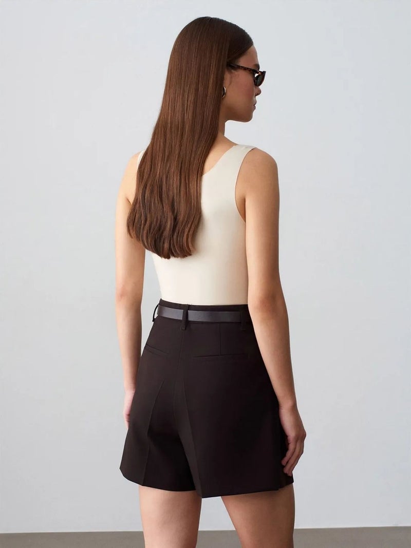DILVIN Fitted Sleeveless Cotton-blend Cami Blouse - Image 2