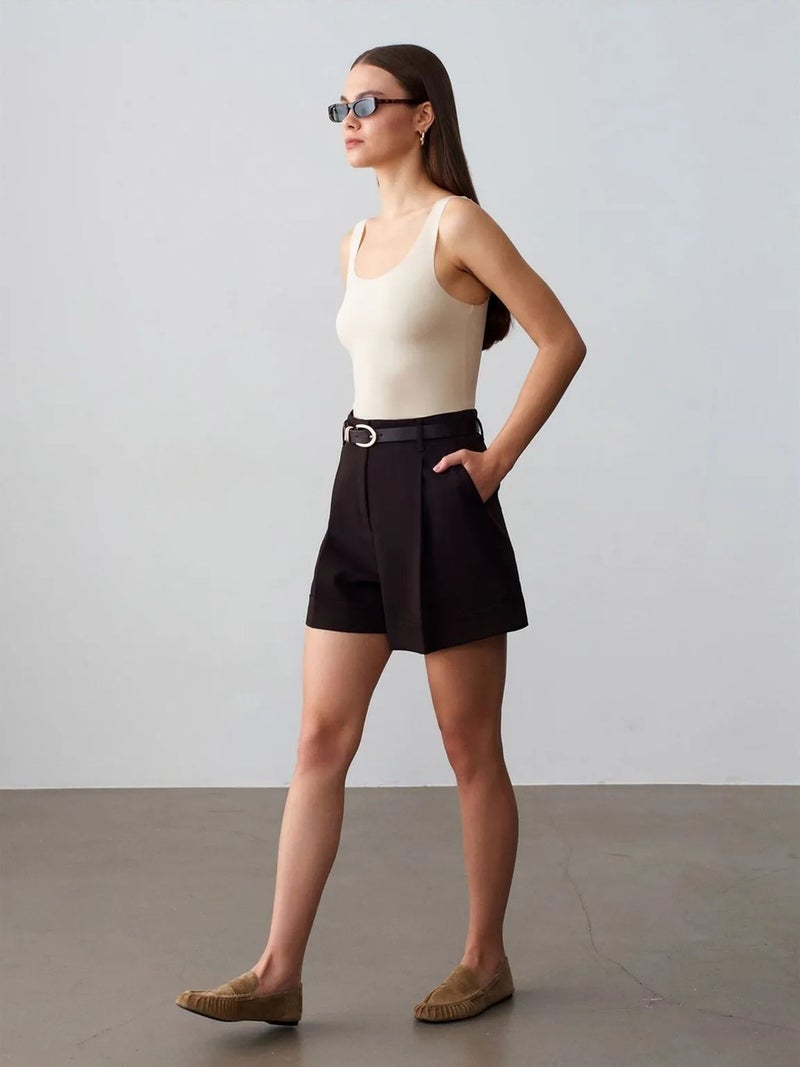 DILVIN Fitted Sleeveless Cotton-blend Cami Blouse - Image 5
