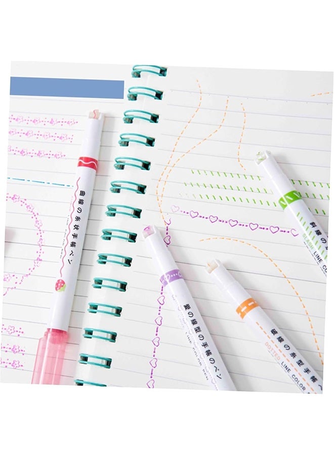 كوانتوم مجموعة من 6 أقلام تظليل منحنية، أقلام دوارة بستة أشكال منحنية مختلفة، للرسم وتدوين الملاحظات، لوازم فنية ومكتبية ومدرسية - Image 4