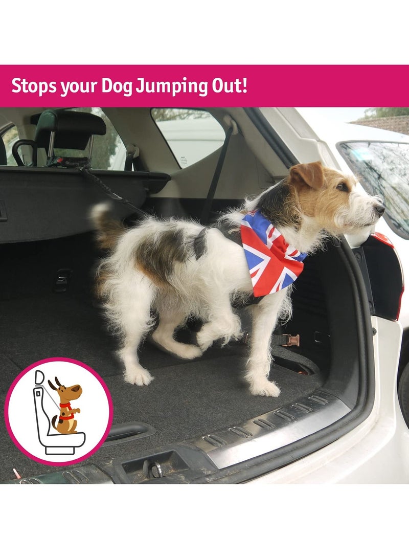 Excefore Dog Seat Belt, 2 Pack Adjustable Strong Safety Harness for Small, Medium and Large Pets, Reflective Elastic Bungee Connect Dog Harness in Vehicle Travel Daily Use - Image 5