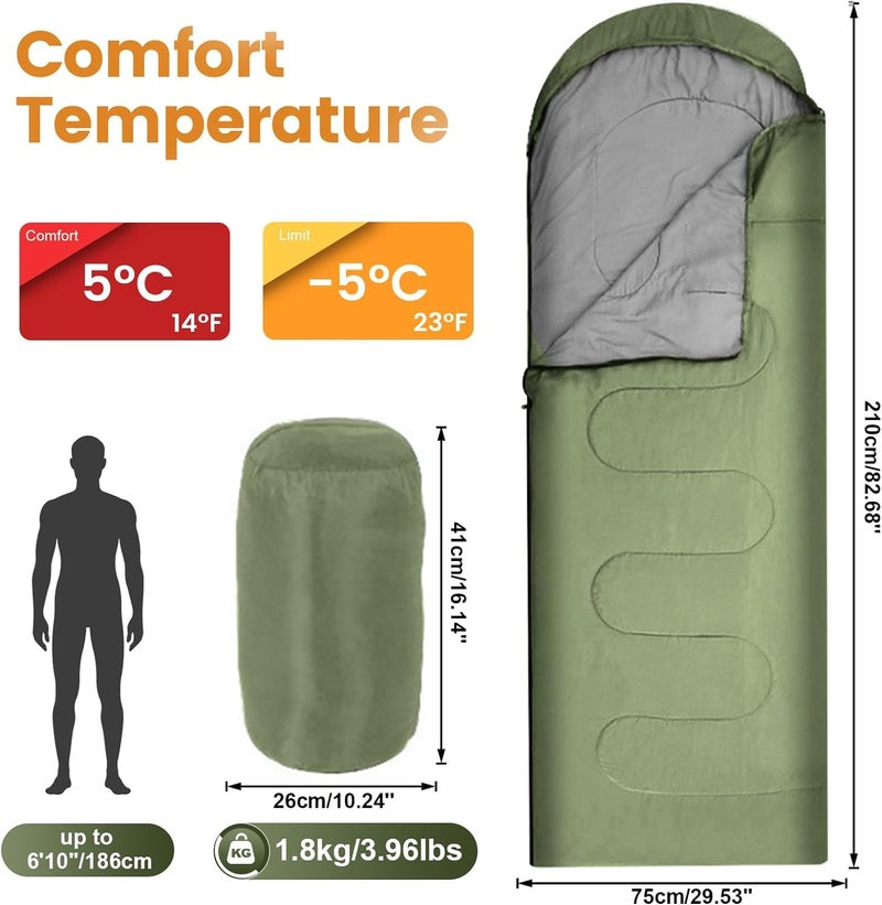 Generic Outdoor Sleeping Bag, Compact & Lightweight, Warm & Comfortable, Ideal for Backpacking & Camping, Adults & Youth, Unisex - Image 3