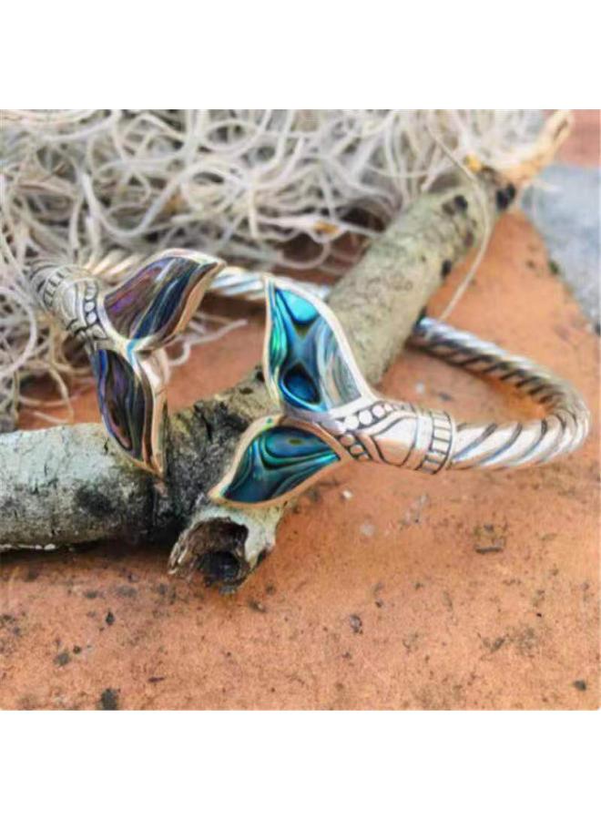 Yunjin Explosions European And American Fashion Retro Creative Opening Adjustable Color Mermaid Tail Bracelet 