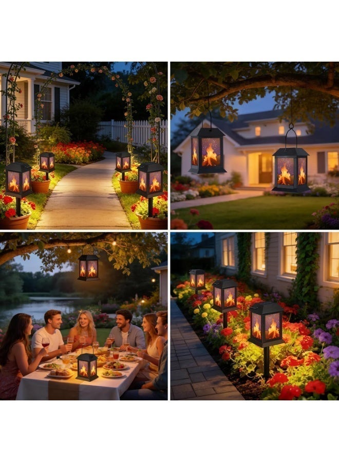 OUTON Hanging Solar Lanterns Outdoor Waterproof - 2 Pack Lanterns Decorative Outdoor Patio Decor with Clip Solar Lantern for Outside - Outdoor Lanterns for Patio Garden Waterproof Gifts for Women Mom Family - Image 5