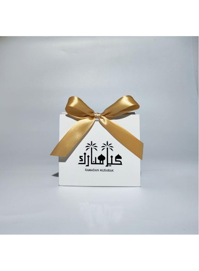 50 Pieces Candy Packaging Cardboard Box For Eid Mubark Ramadan Mubarak Party Souvenir Gift Boxes Coconut Tree Pattern - Image 1