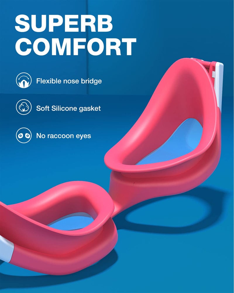 ZIONOR Swim Goggles, G1 Polarized Swimming Goggles UV Protection Anti-fog Adjustable Strap for Adult Men Women (Polarized Light Mirror Silver Lens) - Image 4