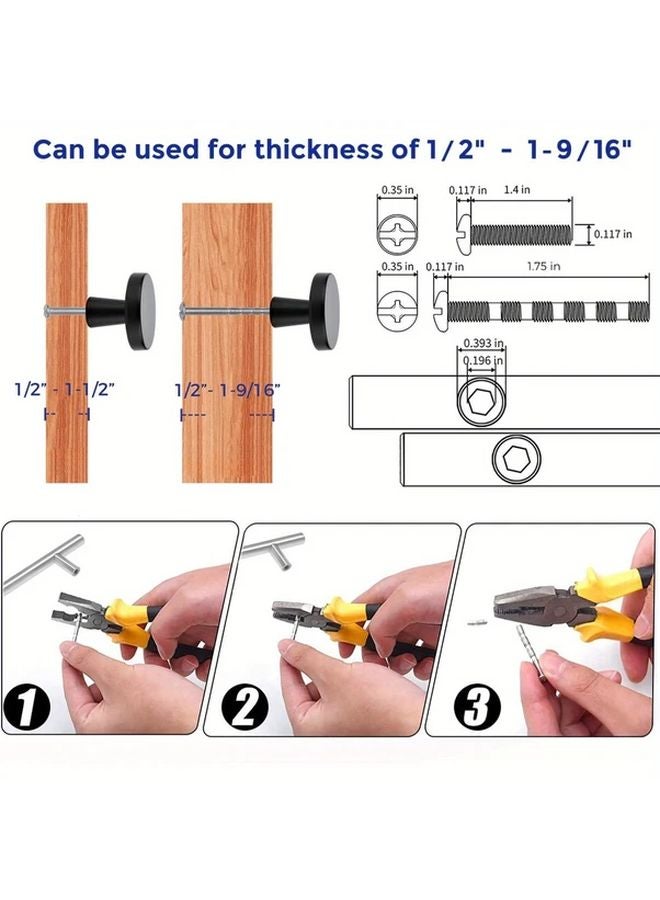 15 Pack Matte Black Drawer Pulls Heavy Duty Cabinet Knobs Easy Installation - Image 4