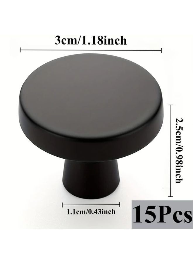 15 Pack Matte Black Drawer Pulls Heavy Duty Cabinet Knobs Easy Installation - Image 3