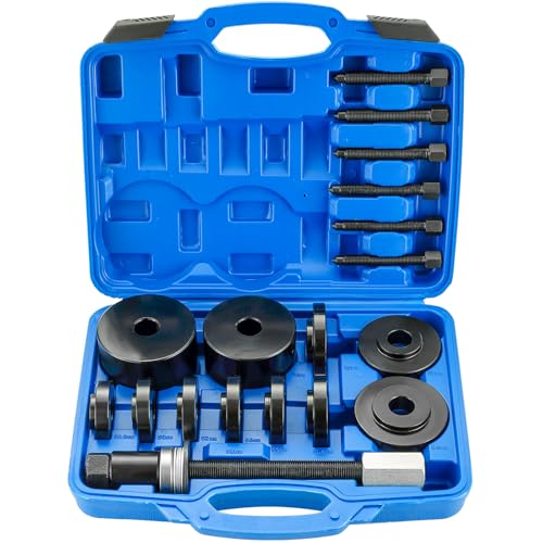 DASBET Front Wheel Drive Bearing Puller 19PCS Front Wheel Hub Drive Bearing Removal Install Adapter Puller Pulley Service Tool Kit - Image 1