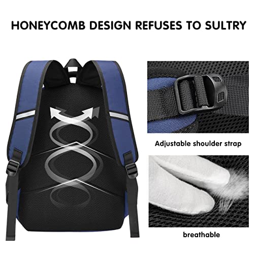 MCWTH Astronaut Backpack for Boys Teens, Large Capacity School Bag Bookbag for Kids Elementary Middle (Blue Cyan) - Image 5