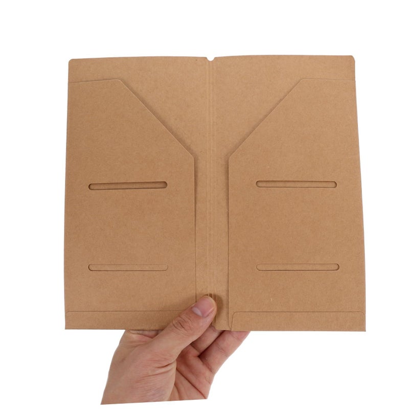 A Set Of 3 Kraft Paper File Folders For Document Storage Receipt Holder Home Business Travel - Image 5