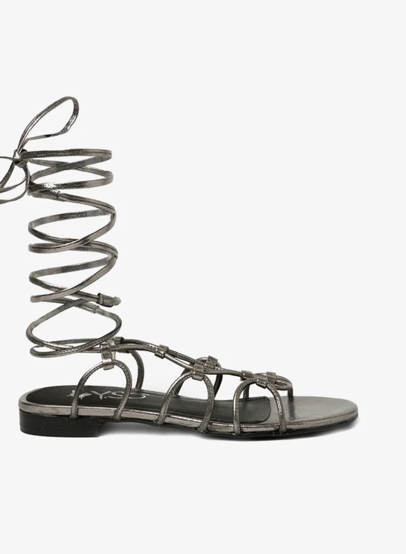 ييزو صنادل نسائية مسطحة بكعب مفتوح من الخلف - مريحة وسهلة الارتداء مع دعم حزام الظهر