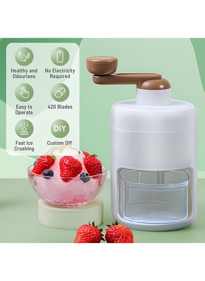 Generic - Manual Ice Crusher Slush Machine with Thickened Stainless Steel Blades and Ice Cube Tray,Portable Snow Cone Machin,Make Kakigori, Bingsu, Ice Cream - Image 1