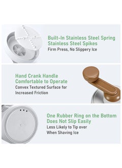 Generic Manual Ice Crusher Slush Machine with Thickened Stainless Steel Blades and Ice Cube Tray,Portable Snow Cone Machin,Make Kakigori, Bingsu, Ice Cream  - Image 3