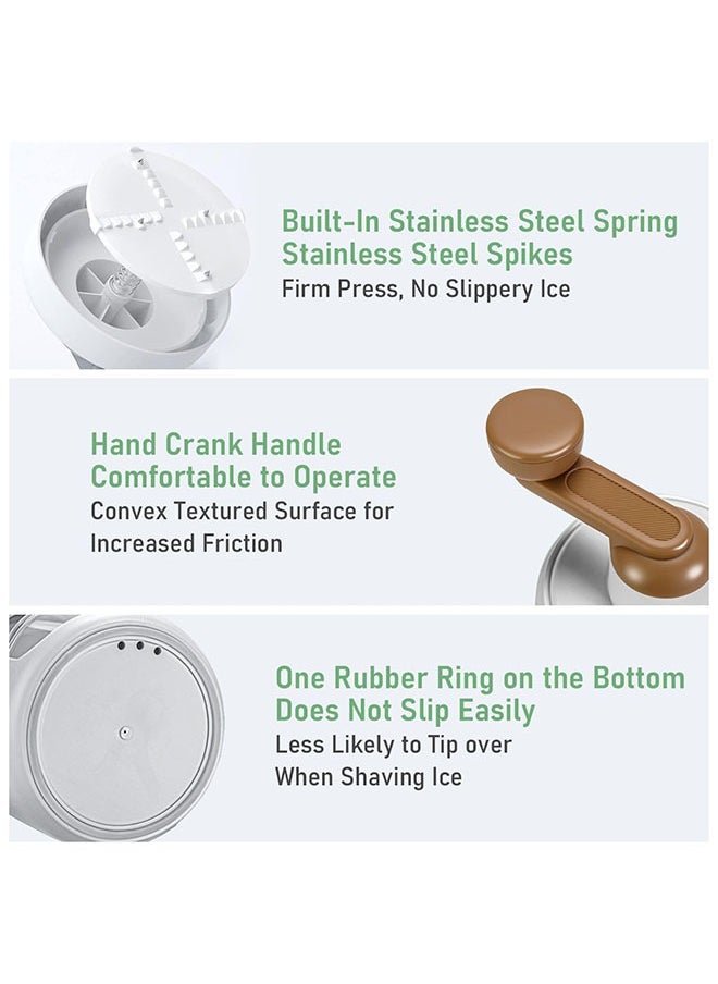 Generic - Manual Ice Crusher Slush Machine with Thickened Stainless Steel Blades and Ice Cube Tray,Portable Snow Cone Machin,Make Kakigori, Bingsu, Ice Cream - Image 1