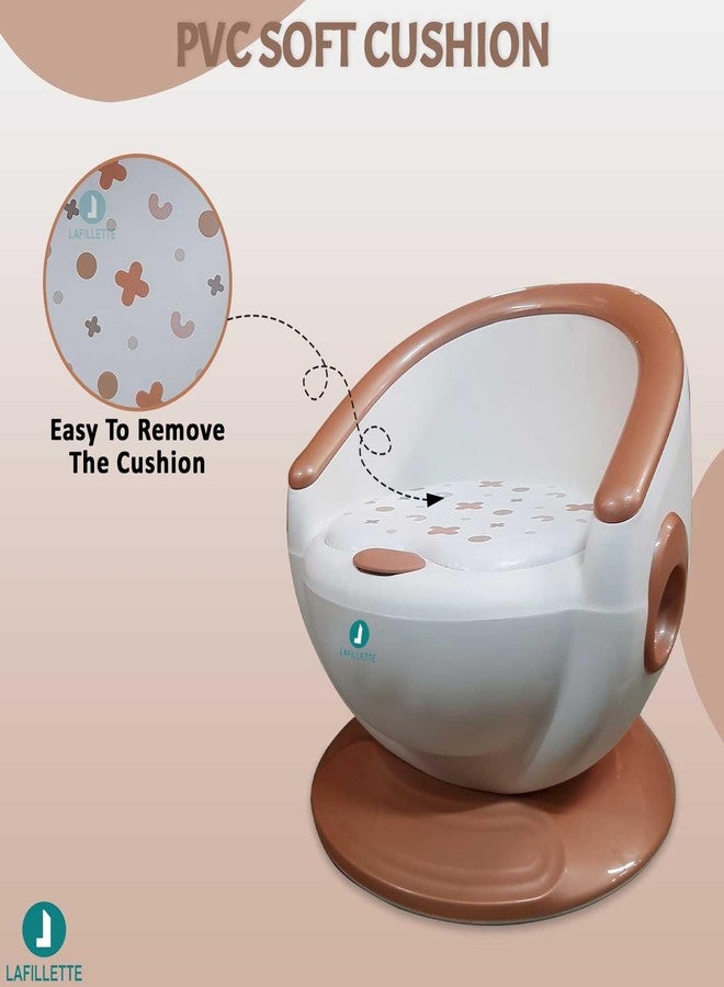 LAFILLETTE Baby Booster Feeding Chair with Removable Tray and Safety Belt for Infants and Toddlers, Folding Portable Booster Seat for Indoor/Outdoor Use (Peach) - Image 5
