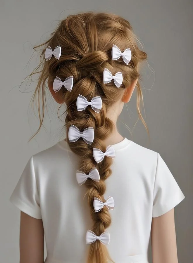تايك تو Set of 10 - Solid Bow Hair Clips