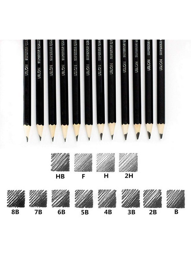 INOVERA (LABEL) 12 Set Professional Drawing Art Sketch Graphite Pencils, 2H, H, F, Hb, B, 2B, 3B, 4B, 5B, 6B, 7B, 8B, Black (Pack Of 1 (12 Pencils)) - Image 3