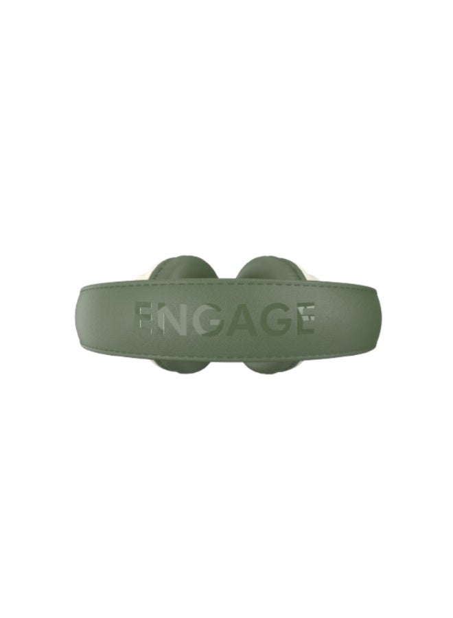 Engage HS E30 Bluetooth Headphones – Wireless Over-Ear Headset with Active Noise Cancellation Upto 55H Playtime with Crystal-Clear Audio, Army Green - Image 3