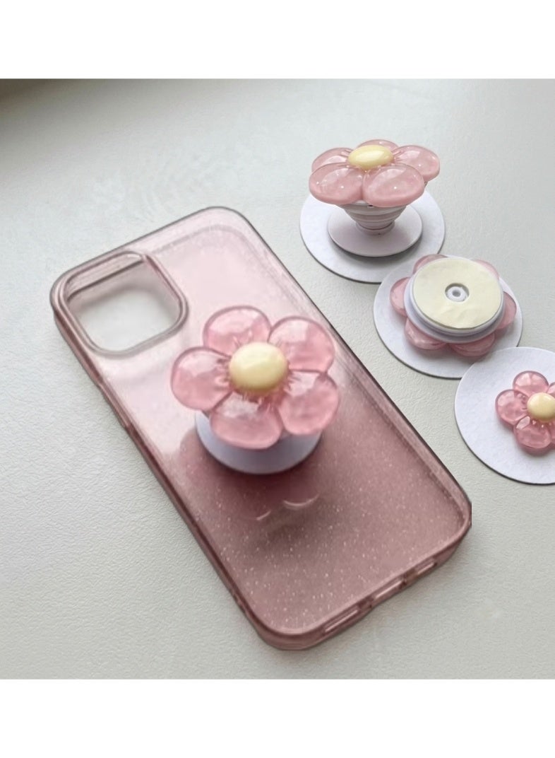 A.M 3D floral bow phone holder with adhesive, retractable ring.(ONLY HOLDER)) - Image 1