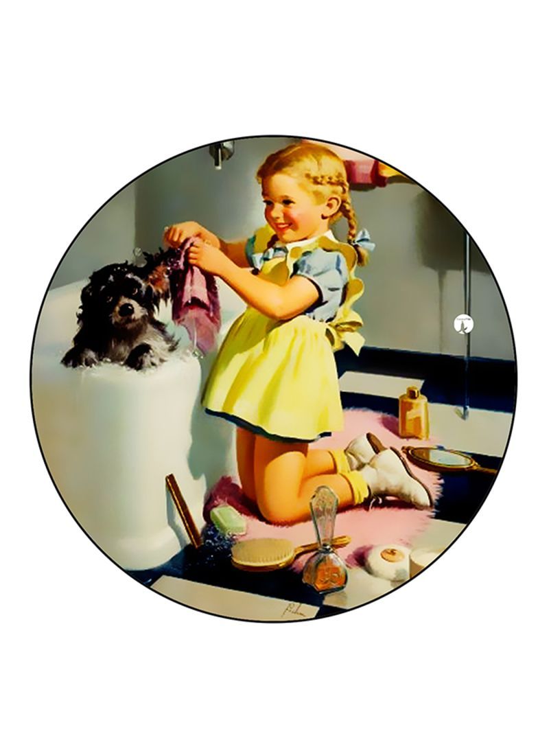 Vintage Art Printed Mouse Pad Multicolour