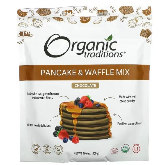 Organic Traditions Pancake & Waffle Mix Chocolate 300 g