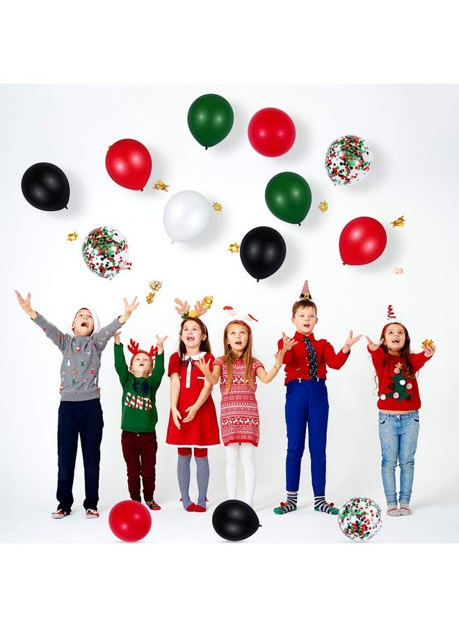 Gejoy 60 Pcs Red Black and Green Balloons 12 Inches Juneteenth Day White Green Confetti Latex Balloons Lumberjack Balloon for African American Holiday Celebration Party Decoration - Image 5