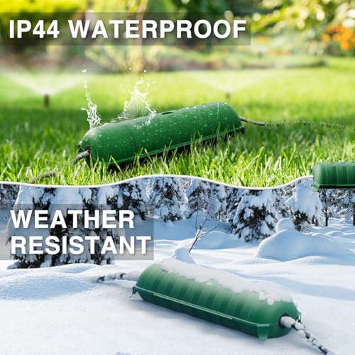 Flemoon Outdoor Extension Cord Safety Cover with Large Housing and IP44 Waterproof Seal, Weatherproof Electrical Box for Outdoor Plugs and Power Cable Connections, Green - Image 4