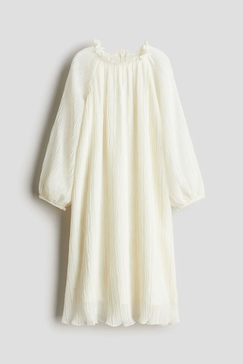 اتش اند ام فستان من خامة مجعدة