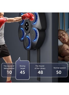 GGEROU Music Boxing Machine Smart Bluetooth Music Boxing Machine with LED Screen 9 Modes and Speed Variations Wall Mounted Musical Boxing Machine with Boxing Gloves  - Image 3