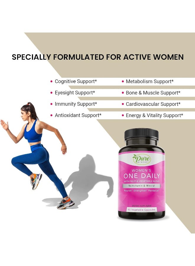 Pure By Nature Women's Daily Multivitamin with Fruit & Vegetable Blend - Image 4