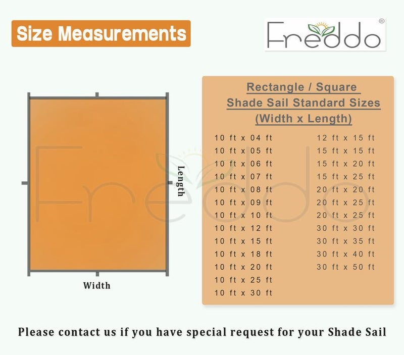 FREDDO HDPE Fabric Cotton Webbing Sun Shade Sails 90 Protection from Sun UV Rays Ideal for Car Parking Outdoor Garden Balcony Patio Beige Black Color 12 ft x 18 ft Pack of 1 Piece - Image 5