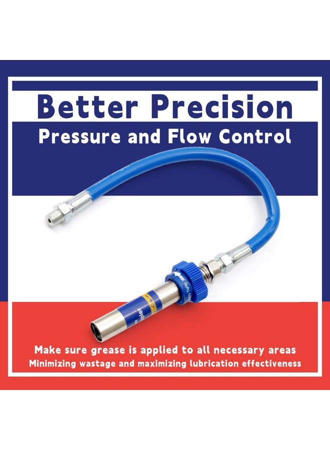 Dusledel High Pressure Grease Coupler, Heavy-Duty Grease Gun Coupler Fittings Extensions Adapter, 8th Generation Lock Clamp Type Grease Tip Adapter Nozzles Fits All Grease Guns Hose Fast to Lock Release - Image 4