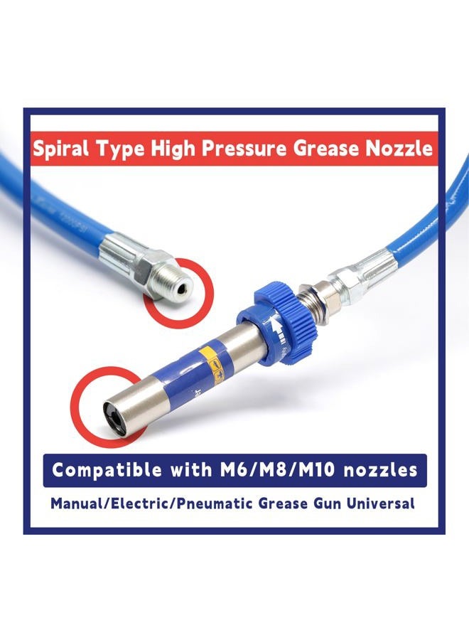 Dusledel High Pressure Grease Coupler, Heavy-Duty Grease Gun Coupler Fittings Extensions Adapter, 8th Generation Lock Clamp Type Grease Tip Adapter Nozzles Fits All Grease Guns Hose Fast to Lock Release - Image 3