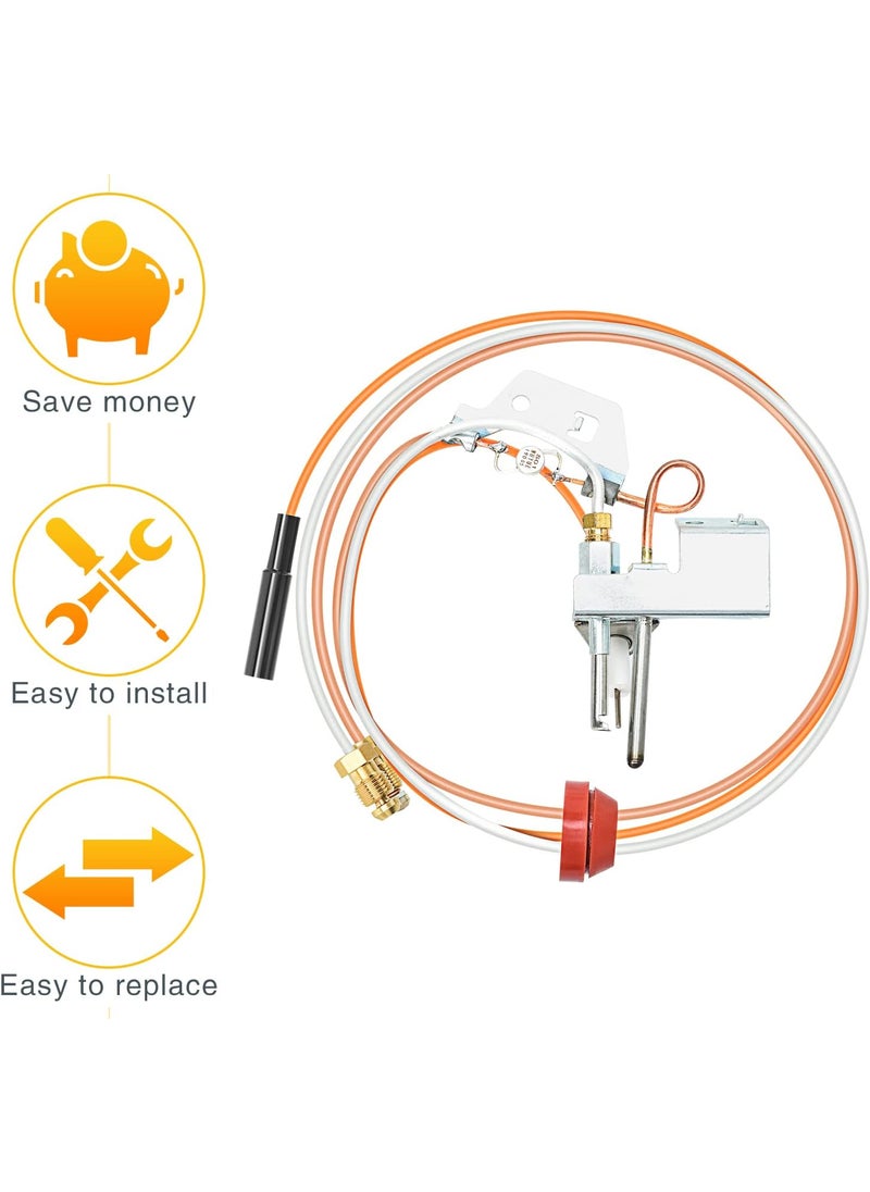 briidea Upgraded 9003542 Nat Gas Pilot Assembly Briidea Water Heater Replacement Parts Compatible With Kenmore AO Smith State Gs And Gsx Natural Gas Water Heater190 Degree C  - Image 2